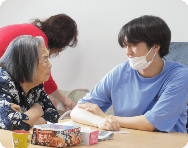 利用者さんとコミュニケーション